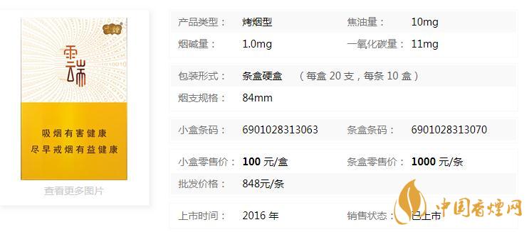 云煙云端香煙怎么樣 云煙云端香煙價(jià)格表圖